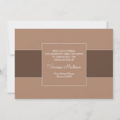Modern | Elegant Earth Tone 2 Foto Afstuderen Aankondiging (Achterkant)