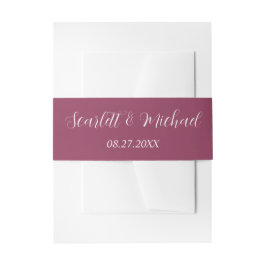 Modern Elegant Earthy met Names and Date Uitnodigingen Wikkel