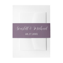 Modern Elegant Earthy met Names and Date Uitnodigingen Wikkel