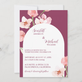 Modern Elegant Earthy Waterverf Floral Arch Kaart