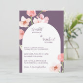 Modern Elegant Earthy Waterverf Floral Arch Kaart (Staand voorkant)