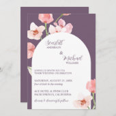 Modern Elegant Earthy Waterverf Floral Arch Kaart (Voorkant / Achterkant)