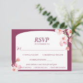 Modern Elegant Earthy Waterverf Floral Arch RSVP Kaartje (Staand voorkant)