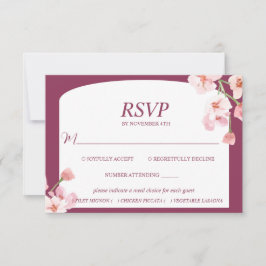 Modern Elegant Earthy Waterverf Floral Arch RSVP Kaartje