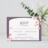 Modern Elegant Earthy Waterverf Floral Arch RSVP Kaartje (Staand voorkant)