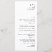 Modern Elegant Eat en Drink Menu Kaart (Voorkant)