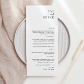 Modern Elegant Eat en Drink Menu Kaart