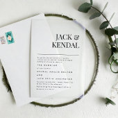 Modern Elegant | Editable Names Wedding Acryl Uitnodigingen