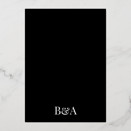 Modern Elegant | Editable Names Wedding Gold Folie Uitnodiging (Achterkant)