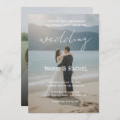 Modern Elegant  Editable Names Wedding Invitation Kaart (Voorkant / Achterkant)
