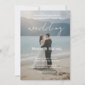 Modern Elegant  Editable Names Wedding Invitation Kaart (Voorkant)