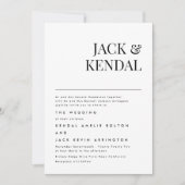Modern Elegant | Editable Names Wedding Kaart (Voorkant)