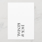 Modern Elegant | Editable Names Wedding Kaart (Achterkant)