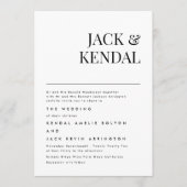 Modern Elegant | Editable Names Wedding Kaart (Voorkant)