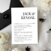 Modern Elegant | Editable Names Wedding Kaart