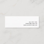 Modern Elegant Eenvoudig Aangepast Bedrijf Logo &  Mini Visitekaartje (Achterkant)