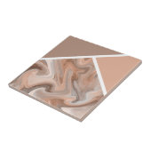 Modern elegant eenvoudig Abstract bruin Tegeltje (Zijkant)