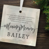 Modern Elegant Eenvoudig Chique Paw Pet Memorial Glas Ornament