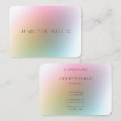 Modern elegant eenvoudig design, kleurrijk visitekaartje (Voorkant / Achterkant)