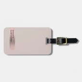 Modern Elegant Eenvoudig Faux Roos Gold Brushed Me Bagagelabel (Voorkant horizontaal)