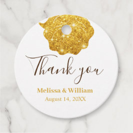 Modern Elegant eenvoudig gouden roos bruiloft dank Bedankjes Labels