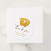 Modern Elegant eenvoudig gouden roos bruiloft dank Bedankjes Labels (In situ)