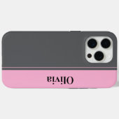 Modern elegant eenvoudig grijs roze minimaal Case-Mate iPhone case (Achterkant (horizontaal))