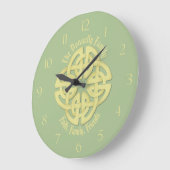 Modern elegant, eenvoudig Keltisch, minimalistisch Grote Klok (Hoek)