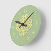 Modern elegant, eenvoudig Keltisch, minimalistisch Ronde Klok (Hoek)