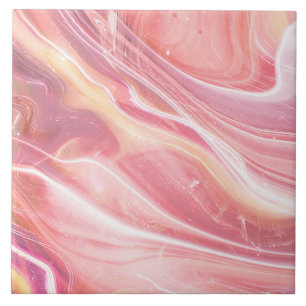 Modern Elegant Eenvoudig Klasse Marmer Roze Ro Tegeltje