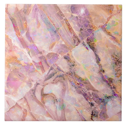 Modern Elegant Eenvoudig Klassiek Marmer Blush Roz Tegeltje (Voorkant)