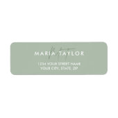 Modern Elegant Eenvoudig Monogram Stijlvolle Wijze Etiket (Voorkant)