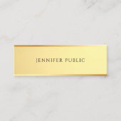 Modern Elegant Eenvoudig Ontwerp Glamour Gouden Sj Mini Visitekaartje (Voorkant)