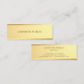 Modern Elegant Eenvoudig Ontwerp Glamour Gouden Sj Mini Visitekaartje (Voorkant / Achterkant)