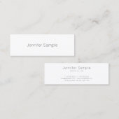 Modern Elegant Eenvoudig Ontwerp Minimalistische S Mini Visitekaartje (Voorkant / Achterkant)