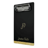 Modern Elegant Eenvoudig Ontwerp Monogram Geperson Mini Klembord (Angled2)