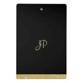 Modern Elegant Eenvoudig Ontwerp Monogram Geperson Mini Klembord (Achterkant)
