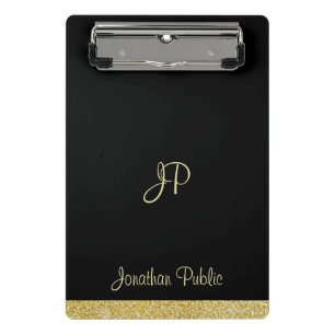 Modern Elegant Eenvoudig Ontwerp Monogram Geperson Mini Klembord