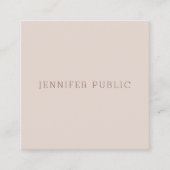 Modern Elegant Eenvoudig Ontwerp Sjabloon Luxueus Vierkante Visitekaartje (Voorkant)