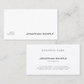 Modern Elegant Eenvoudig Ontwerp Wit Duidelijke Tr Visitekaartje (Voorkant / Achterkant)