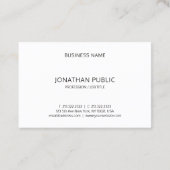Modern Elegant Eenvoudig Ontwerp Zwart Wit Sjabloo Visitekaartje (Achterkant)