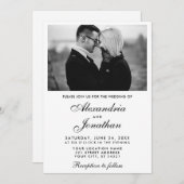 Modern Elegant Eenvoudig Paar Foto Bruiloft Kaart (Voorkant / Achterkant)