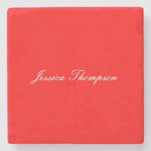 Modern Elegant Eenvoudig Professioneel Rood Stenen Onderzetter