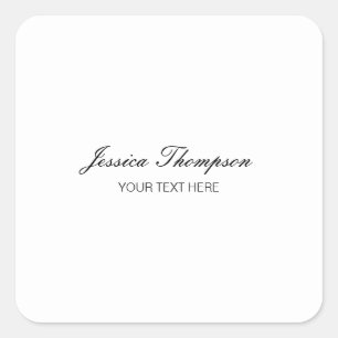 Modern Elegant Eenvoudig Professioneel Vierkante Sticker