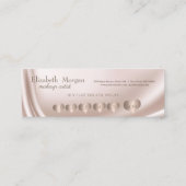 Modern elegant eenvoudig Roos Gold Hearts, Satin Klantenkaartje (Achterkant)