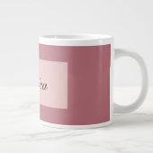 Modern Elegant Eenvoudig Roos Goud Jouw naam Grote Koffiekop (Rechts)