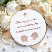 Modern Elegant eenvoudig roos gouden bruiloft dank Bedankjes Labels