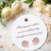 Modern Elegant eenvoudig roos gouden bruiloft dank Bedankjes Labels