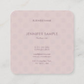 Modern Elegant Eenvoudig Sjabloon Professioneel On Vierkante Visitekaartje (Achterkant)