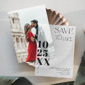 Modern Elegant Eenvoudig Vet Script Bewaar de datu Vellum Uitnodigingen